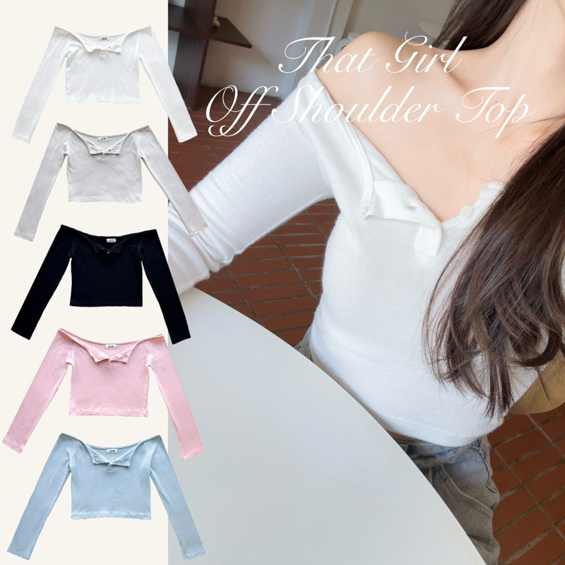 Saturday Mania | That Girl Off Shoulder Top เสื้อปาดไหล่แขนยาว