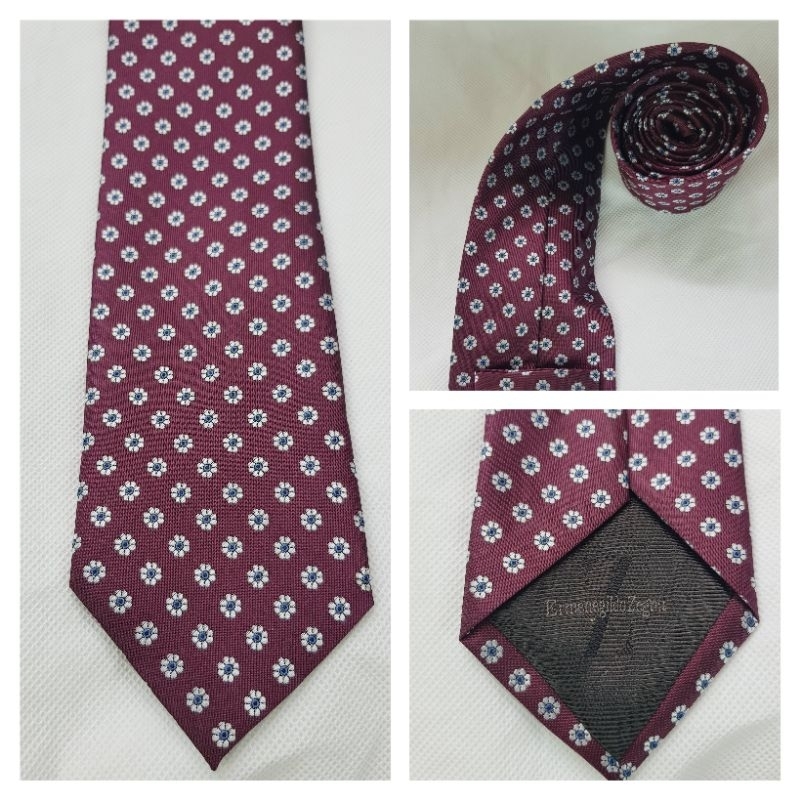 ERMENEGILDO ZEGNA 100% Silk Necktie