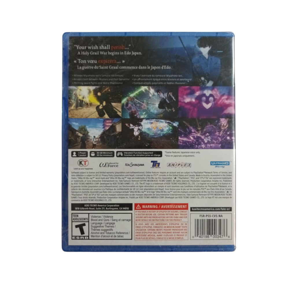 เกม FATE Samurai Remnant (PS5) (มือ1)