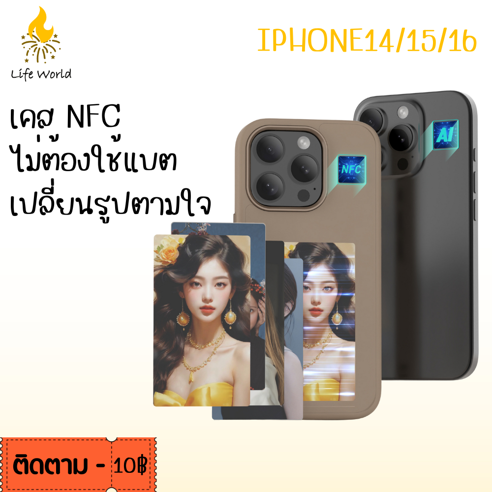 เคสไอโฟน เคสIphone เคสNFC จอPLUS ใหญ่+รูปชัด iphone 16 15 14 13