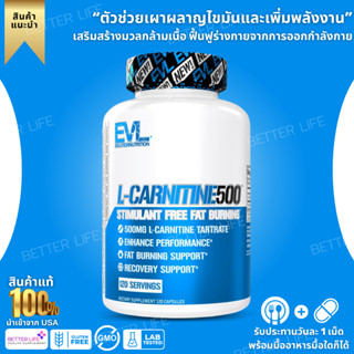 EVLution Nutrition, L-Carnitine500®, 500 mg, 120 Capsules (N…