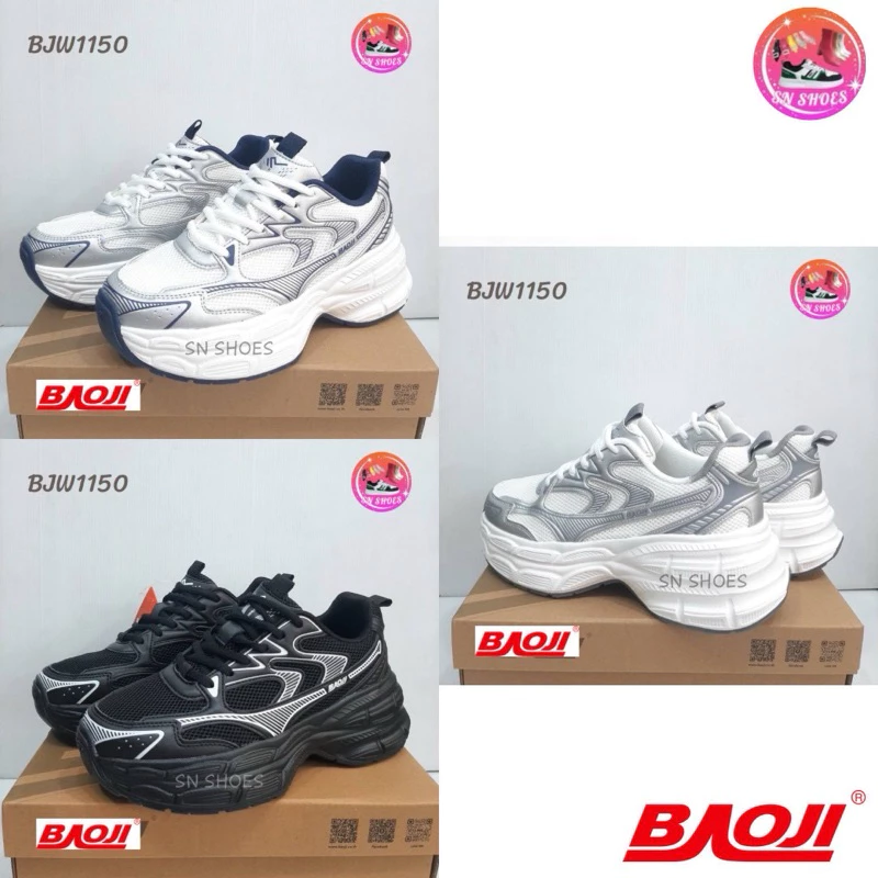 รองเท้าผ้าใบ BAOJI แท้100% BJW 1150 รองเท้าผ้าใบผู้หญิง ไซร้ 37-41(รุ่นใหม่)