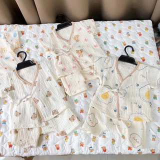 B03ชุดผูกเด็กอ่อนเสื้อ+กางเกง(รุ่นกุ้นน้ำตาล)