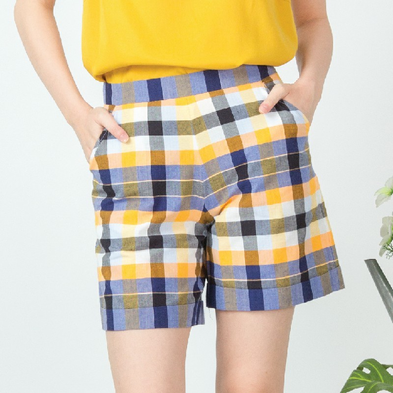 C&D Cotton Pants Short Pants Cotton Fabric กางเกงขาสั้น ลายผ้าขาวม้า เนื้อผ้าคอตตอน CS3UYE