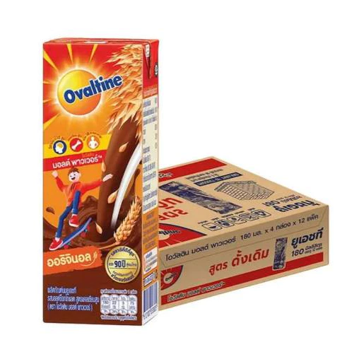 โอวัลติน ยูเอชทีเบส Ovaltine ออริจินอล180 มล. (ยกลัง 48 กล่อง)