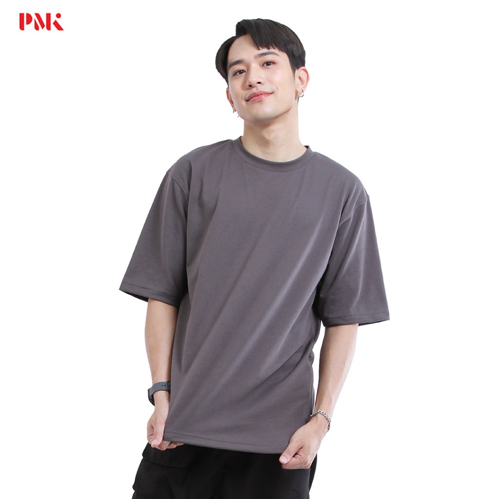 PMK - เสื้อยืด Oversize Cool Ease สีเทา เสื้อโอเวอร์ไซซ์