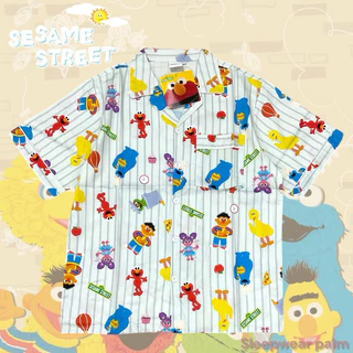 ชุดนอน Elmo & Friends เซซามี่สตรีท 🌈 ผ้า Cotton Silk |คอตตอนพรีเมี่ยม (อก 42) งานป้ายลิขสิทธิ์แท้ 100% ลายน่ารักมาก