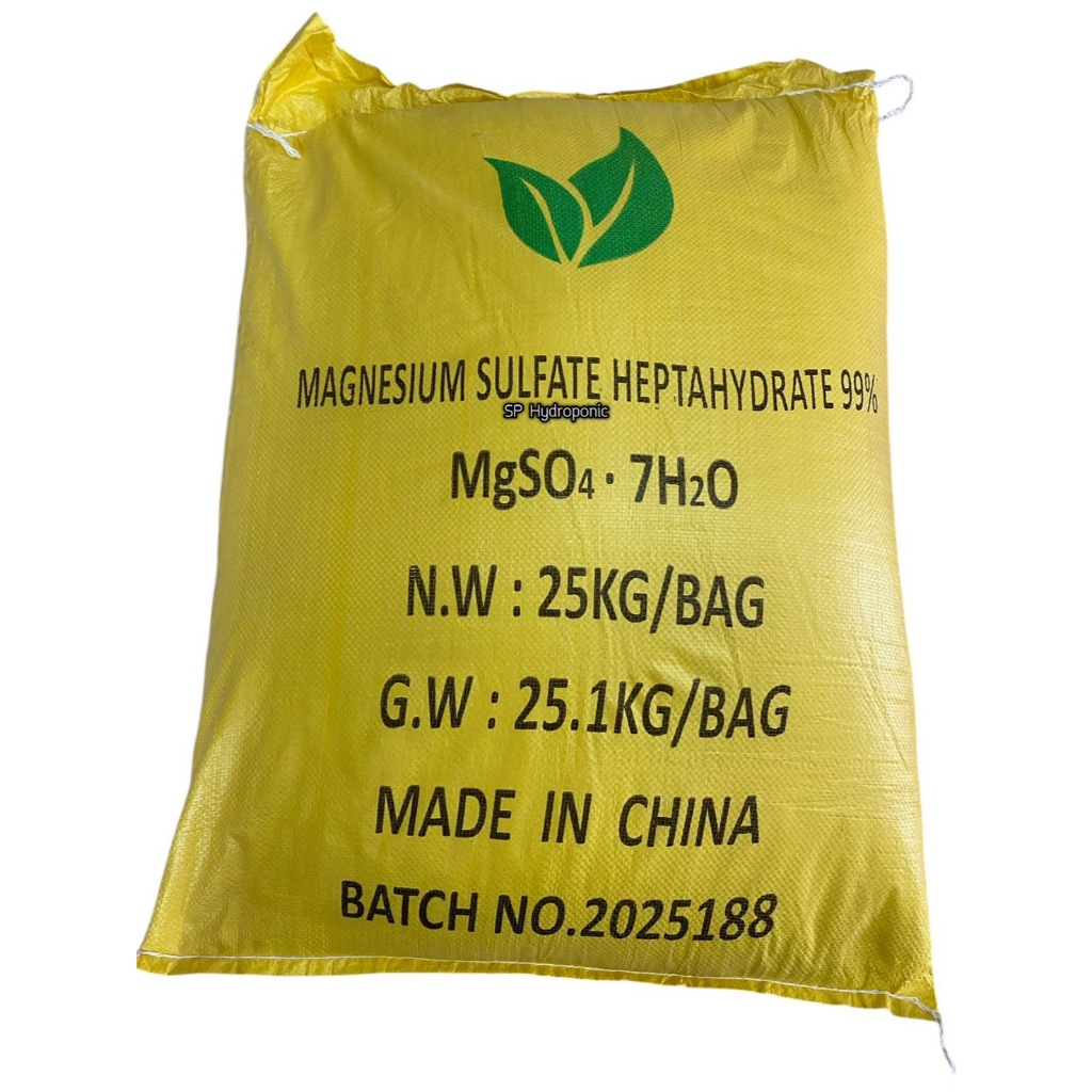 แมกนีเซียมซัลเฟต (MgSO4) แบบเกล็ด คริสตรัล 25 ก.ก.(จีน)