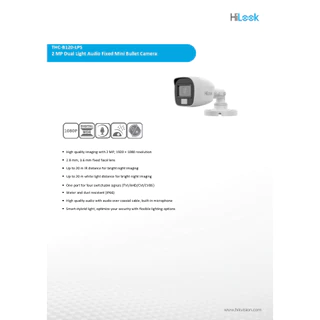 HILOOK กล้องวงจรปิด 2MP รุ่น THC-B120-LPS / THC-B120-PS / THC-B129-M / THC-B127-LMS - แบบเลือกซื้อ