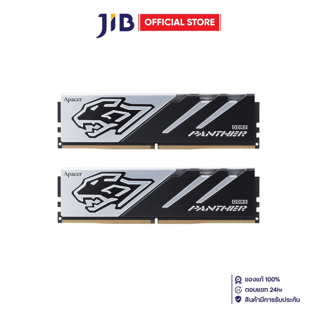 32GB (16GBx2) DDR5 5200MHz RAM (หน่วยความจำ) APACER PANTHER DDR5 (AMD EXPO & INTEL XMP) (BLACK-SILVE