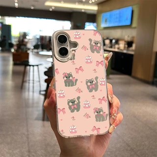 เคสน่ารักการ์ตูนแมวน้อยสีชมพู เคสVIVO Y20 Y20s Y12s Y12A Y15s Y15A Y01 Y21 Y21T T1X Y33S Y33T Y17s Y28 Y16 Y02s Y56 Y27s