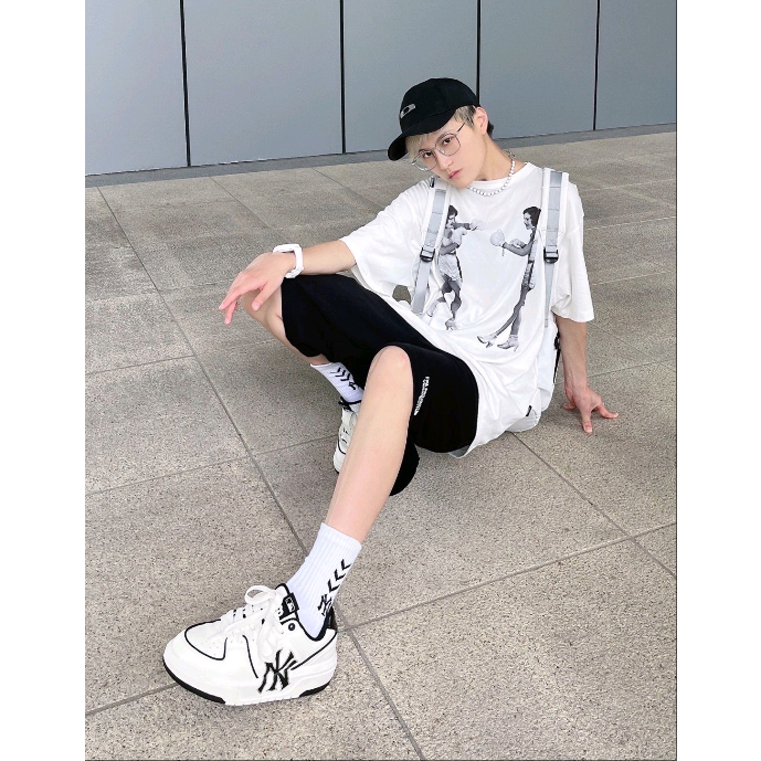 MLB Chunky Liner Pu Snique charm Sneakers รองเท้าผ้าใบ