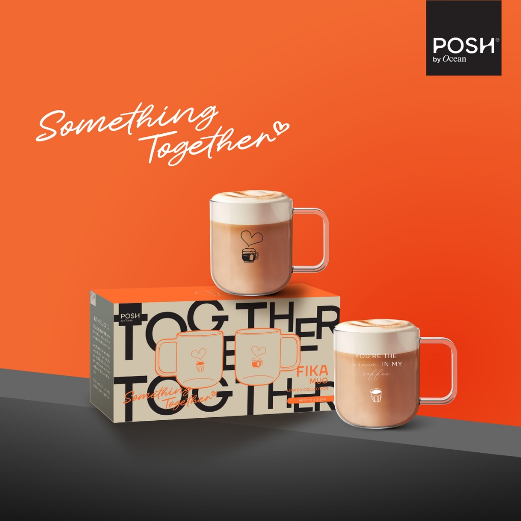 POSH แก้วกาแฟ SOMETHING TOGETHER FIKA MUG Set 2 (Pack of 2) ราคา ถูกที่สุด ดีลบีเคเค แกลเลอรีภาพที่ 2