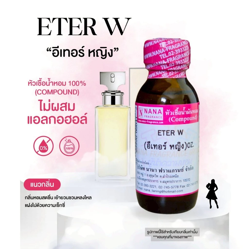 หัวเชื้อน้ำหอม 100% กลิ่นอีเทอร์ฟอร์วูเม่น(ETER W.)