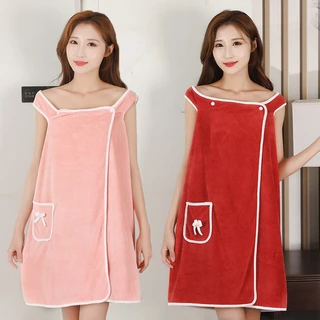 ผ้าเช็ดตัว 2 in 1 เป็นได้ทั้ง ผ้าเช็ดตัว และ เสื้อคลุม วัสดุ: กำมะหยี่ปะการัง ไม่เป็นขุย รุ่น：Z1