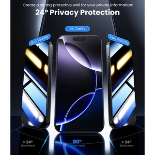 WSKEN iPhone 17Promax/16Promax/15/14/13ฟิล์มกระจกนิรภัย ไม่มีขอบดำ HD กันแอบมอง 16 กระจกนิรภัย กันรอย ป้องกันรอยนิ้วมือ