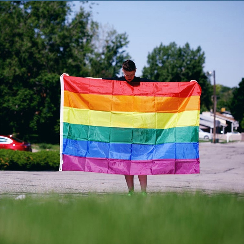 [พร้อมส่ง] ธง หลากหลายทางเพศ LGBT ขนาด lgbt flag ธงสีรุ้ง//Wassuppe