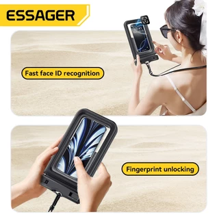 Essager IPX8 กระเป๋ากันน้ำโทรศัพท์มือถือ กระเป๋ากันน้ำโทรศัพท์มือถือจอทัชสกรีน