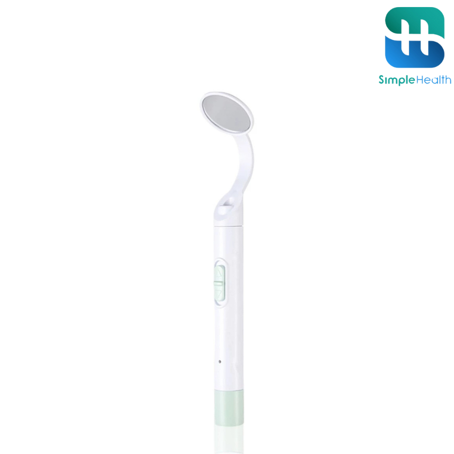 Simple health TH กระจกส่องฟัน กระจกตรวจฟันมีไฟ kit oral tools ไฟ LED ส่องสว่าง พร้อมกล่อง ชาร์จ USB