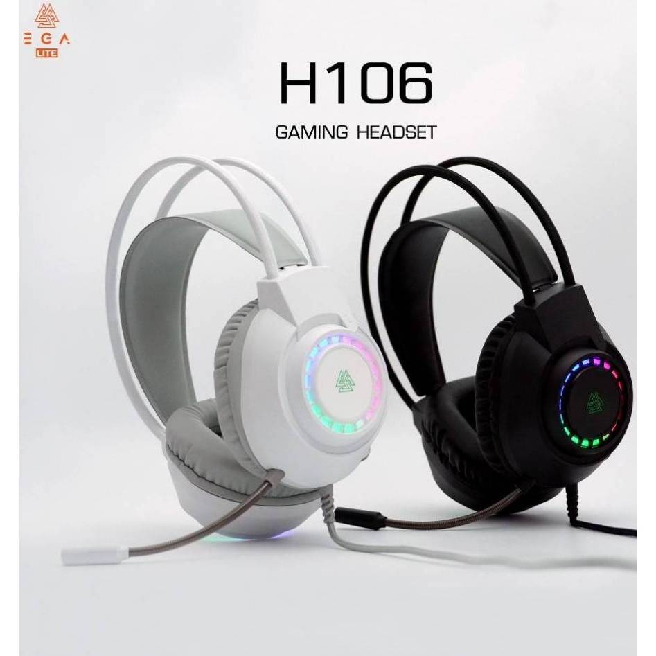 หูฟังเกมมิ่ง EGA รุ่น H106 RGB Lighting ปุ่มปรับแบบหมุนได้ ไมโครโฟนปรับได้อิสระ