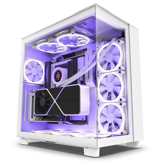 NZXT H9 Elite Dual-Chamber Mid-Tower Case With 3x120mm RGB Fan & Controller