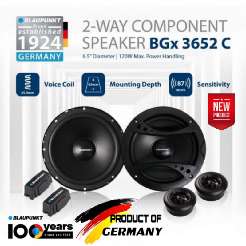 BLAUPUNKT BGx 3652C ลำโพงแยกชิ้น 6.5" 2 ทาง คุณภาพ สัญชาติ🇩🇪