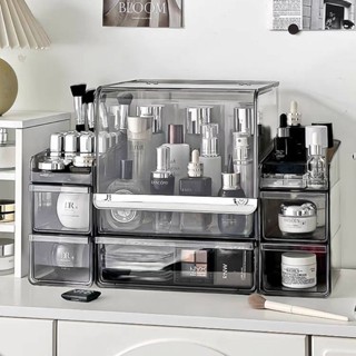 กล่องเก็บเครื่องสำอาง🎀ชุดสุดคุ้ม พร้อมชั้นเสริม 2 ข้าง🎀 ใส่เ…