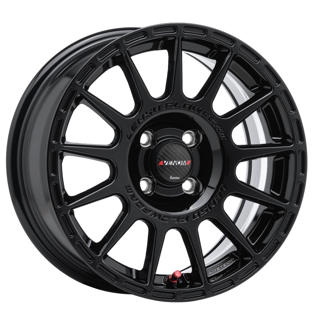 Lenso Wheel VENOM-7 ขอบ 15x7.0" 4รู100 ET+35 สีBKW แม็กขอบ15 เลนโซ่ ล้อรถยนต์