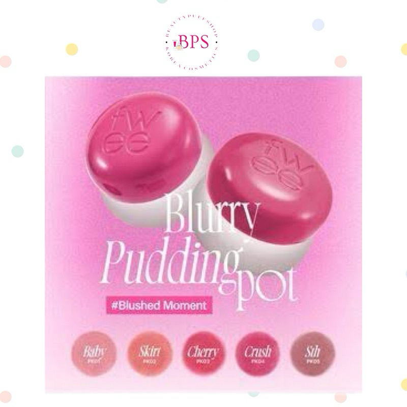 (สั่งในไลฟ์ลด50%) FWEE Lip & Cheek Blurry Pudding Pot Lip&Cheek เนื้อนุ่มเกลี่ยง่ายดังพุดดิ้ง