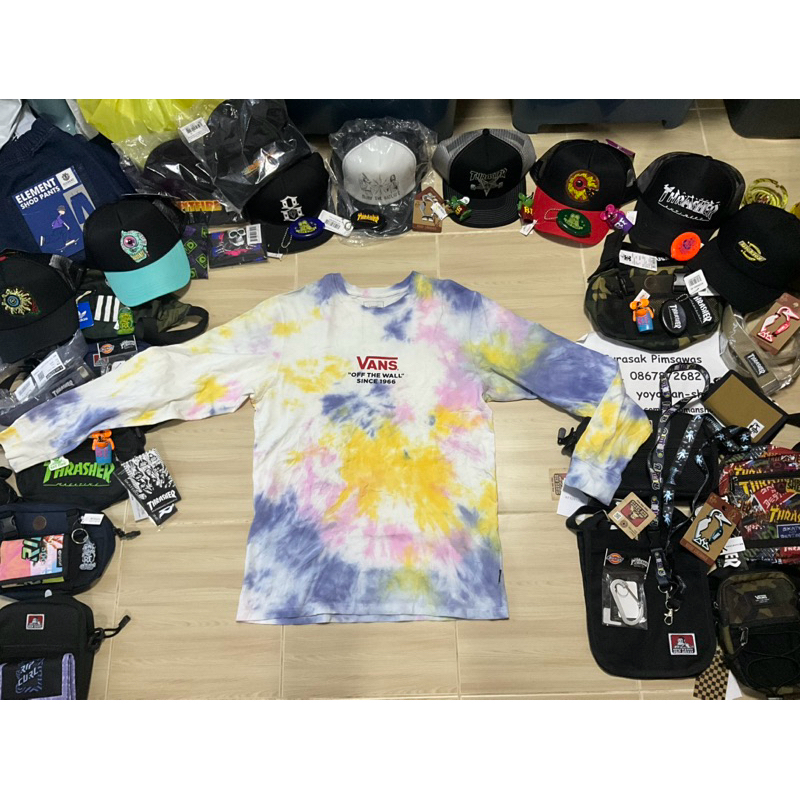 เสื้อมัดย้อมแขนยาว Vans สภาพดี size M