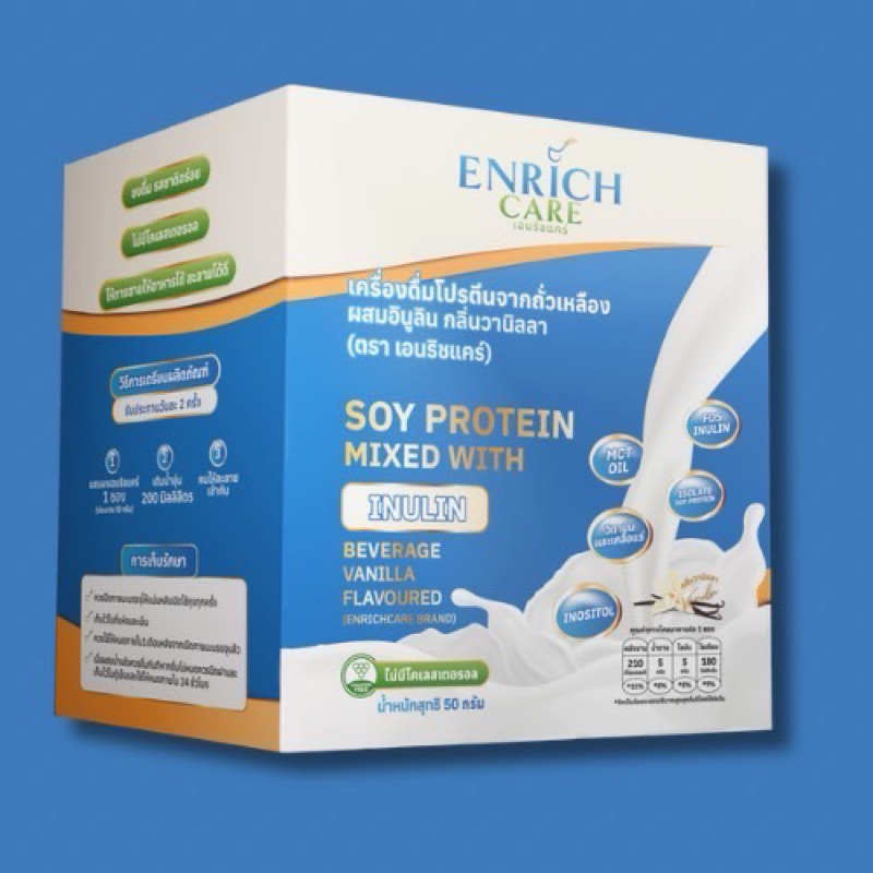 Enrich Care อาหารสูตรครบถ้วน แบบซองฉีก 12 ซอง 💙สูตรสีฟ้า (สูตรปกติ)