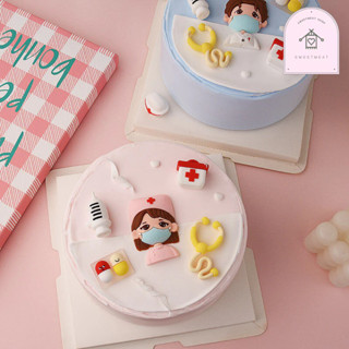 ป้ายตุ๊กตายางนิ่ม โมเดล รูปหมอ พยาบาล ตรีมโรงพยาบาล สําหรับต…