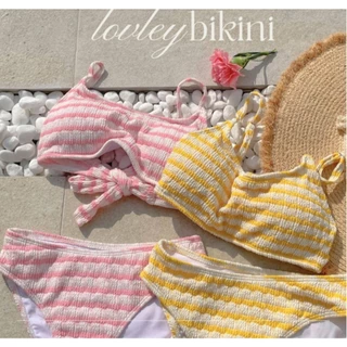 ชุดว่ายน้ำเกาหลี ชุดบิกินี่ bikini set ทูพีช swim เซ็กซี่ มีฟองน้ำ beach#0788