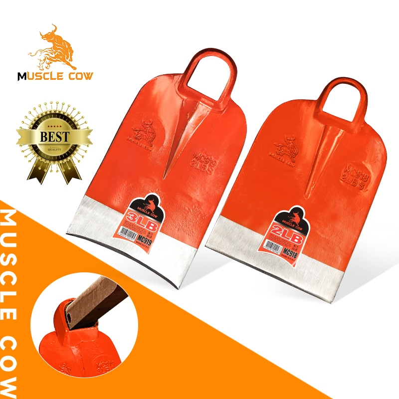 MUSCLE COW จอบถากหญ้าเหล็กหนา 2LB/3LB แข็งแรง ทนทาน วัสดุคุณภาพสูง ใช้ได้ทั้งงานเกษตรและสวน ราคาถูกคุ้มค่า