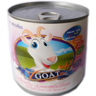 นมแพะสเตอริไลส์ Goat Plus สำหรับสัตว์เลี้ยง ขนาด 400 ml. 1 ลัง มี 12 กระป๋อง