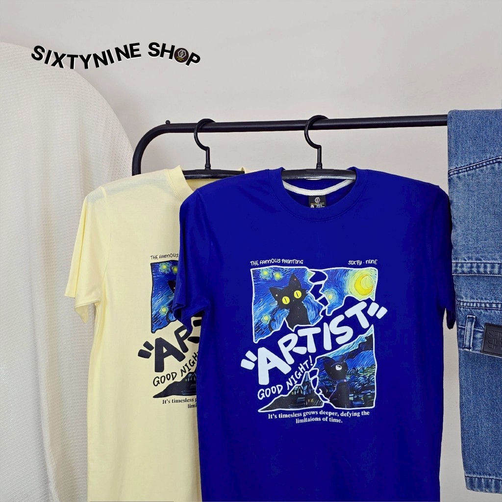 เสื้อยืดผ้าคอตตอน M-4XL พิมพ์ลาย " Artist" พร้อมส่ง
