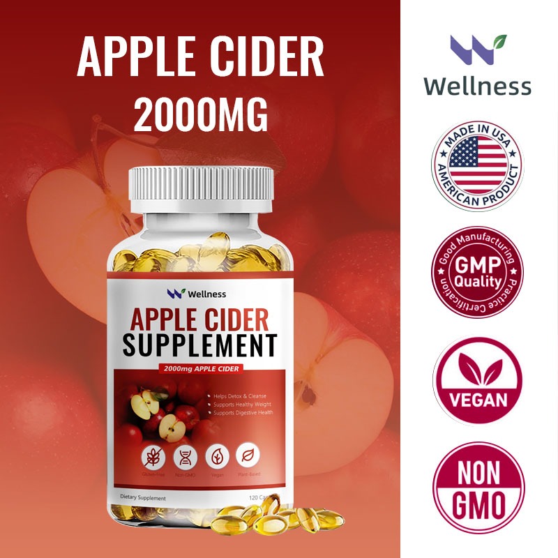 Wellness Apple Cider Vinegar Capsules 2000mg 120pcs<p>“><center><h4></h4><p><p><font color=