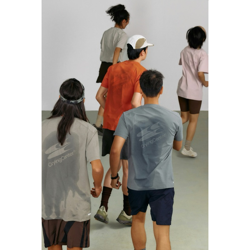 CryingCenter เสื้อยืดคอกลมสำหรับออกกำลังกาย Sweat Power Running T-shirt 2025 (UPF 50+)