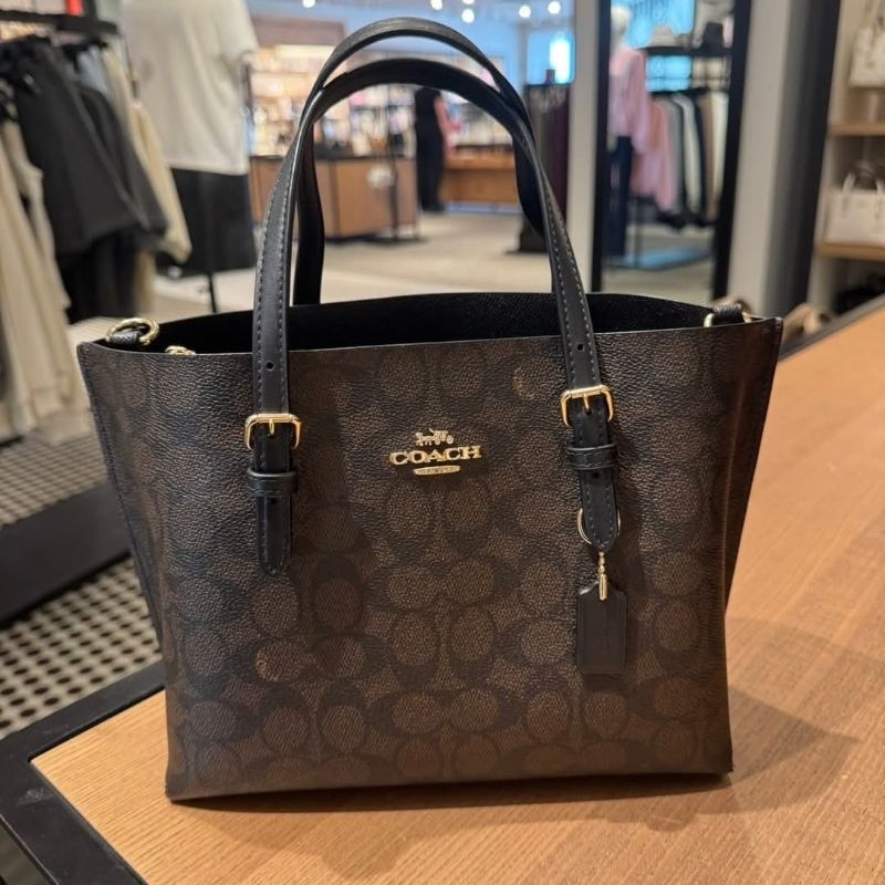Coach Mollie Tote Bag 25 In Signature Canvas มือสอง