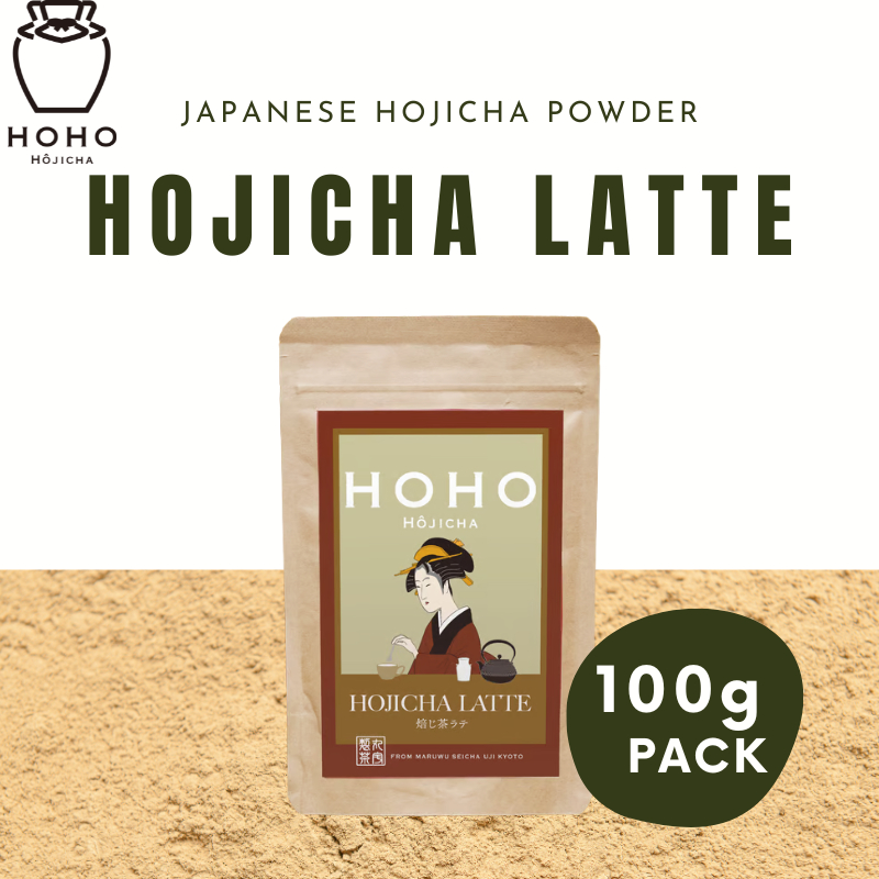 HOHO HOJICHA Latte 100g Pack containing sugar