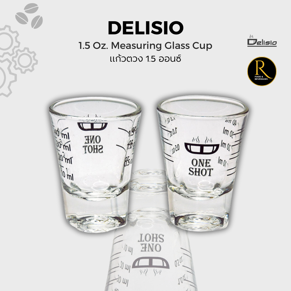 Delisio One shot glass แก้วดีลิซิโอ้ สเกลสีดำ