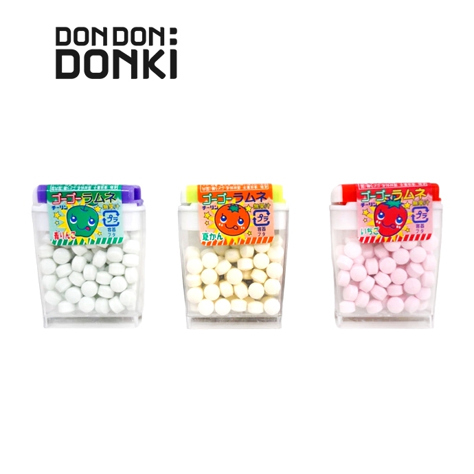 [ลูกอมรสผลไม้ โกโก รามูเนะ] Go Go Ramune ขนาด 7 กรัม 3 รสชาติ ส้ม แอปเปิ้ล และ สตรอเบอร์รี่