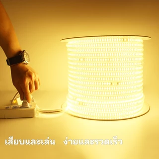🔥ไฟแถบLED 5050 กันน้ำ220V สว่างสูง ✨ติดตั้งง่าย ใช้ได้ห้องนั่งเล่น-ทางเดิน-สวน