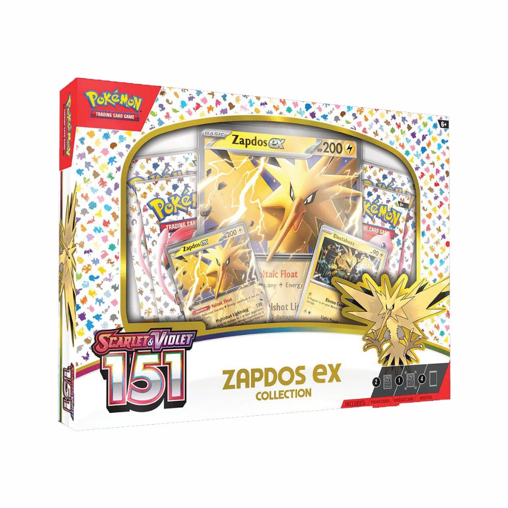 (เก็บโค้ดในVideo) พร้อมส่ง Pokemon TCG Scarlet & Violet 151 Zapdos Ex Box ของแท้ (Eng ver.)
