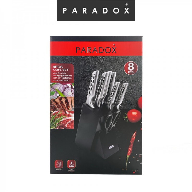 Paradox  : ชุดเซตมีด 8 ชิ้น ครบครันทุกสไตล์งานครัว  MasterCraft 8-Piece Knife Set SO21 SET 8 PCS