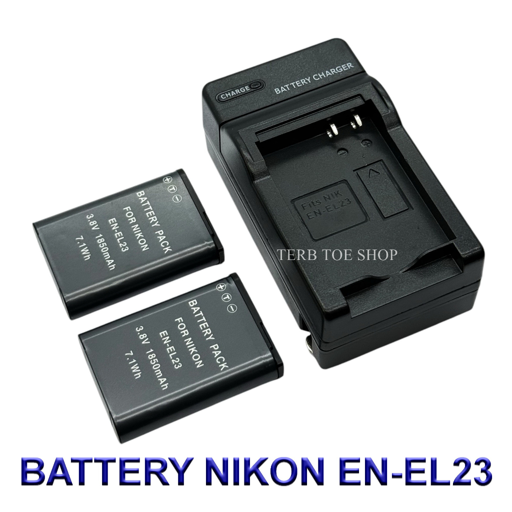 (Set 2+1)EN-EL23 \ ENEL23 Battery and Charger For Nikon Coolpix P600,P610,B700,P900,S810c BY TERBTOE