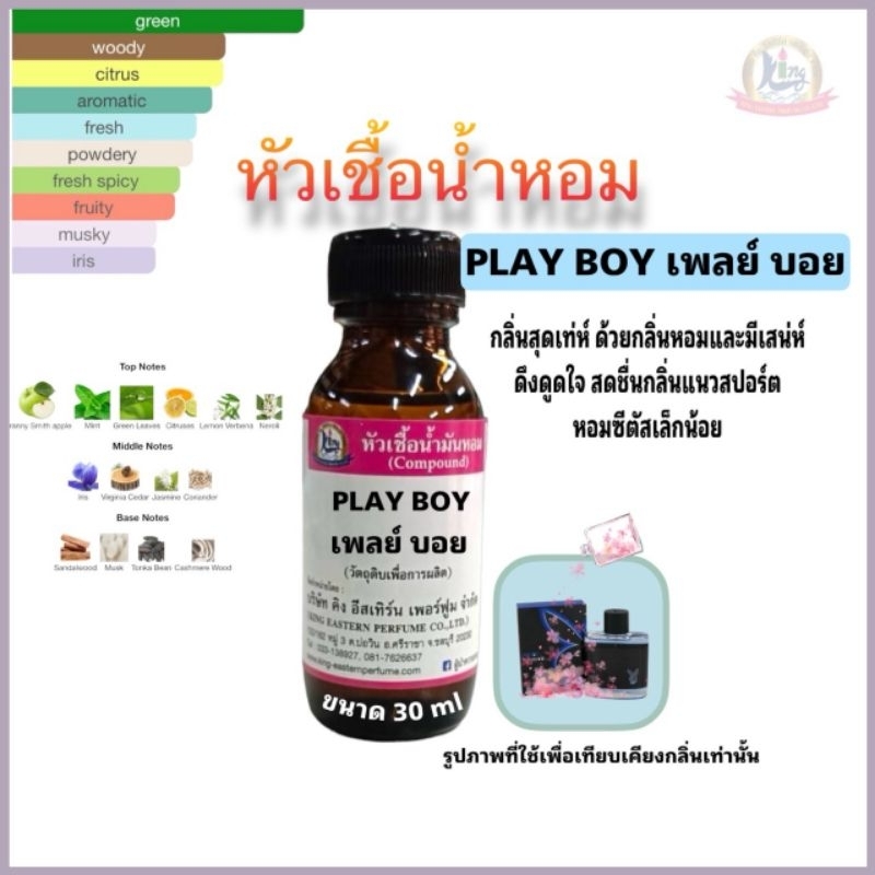 กลิ่นPLAY BOY( เพลบอย)หัวเชื้อน้ำหอม100%ขนาด30ml