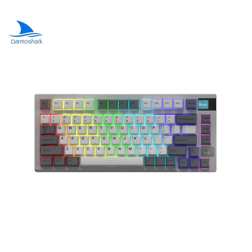 Darmoshark K-8 คีย์บอร์ด ไร้สาย  Hotswap ขนาด 75% เชื่อมต่อได้ 3 โหมด Marco ได้ ไร้สาย 2.4G/Bluetoot