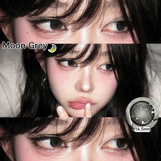 Midroo ตาโต เหมาะกับหน้าสด คอนแทคเลนส์ ขนาดใหญ่ 🖤Moon Grey 14.5mm Monthly Replace