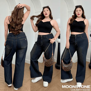 Moonjeans กางเกงยีนส์เอวสูงขาม้าเบสิกสาวอวบ (Megan bootcut jeans) Moonstonechubbyhouse [ Code: 333 ]